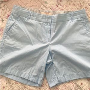 Women’s J Crew light blue Cotton Chino Shorts 10